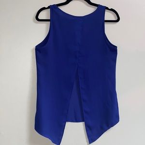 Express Blue Open Back Tank Top